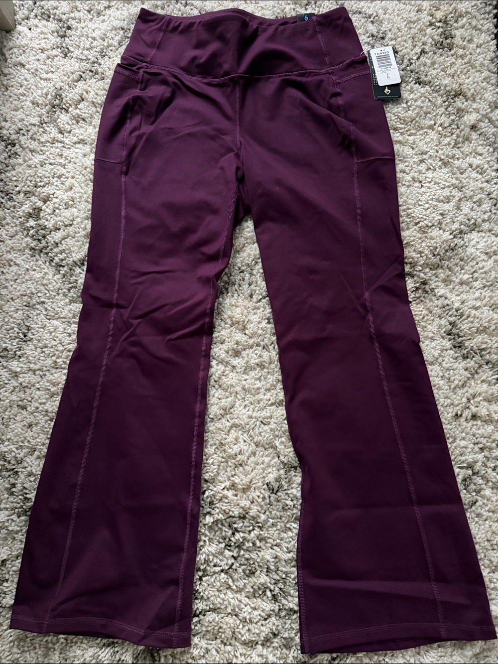 torrid Plum Boot-Cut Active Pants